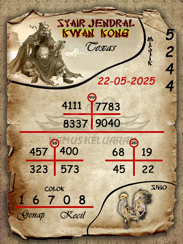 syair jendral kwan kong texas 22 05 2025