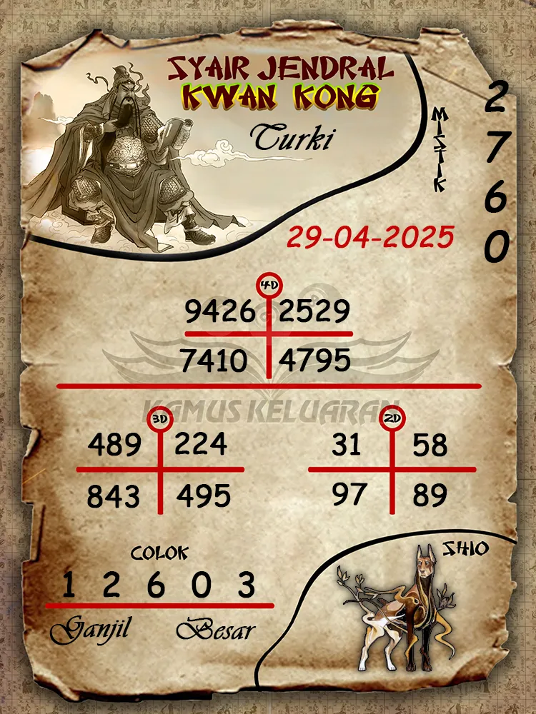syair jendral kwan kong turki 29 04 2025