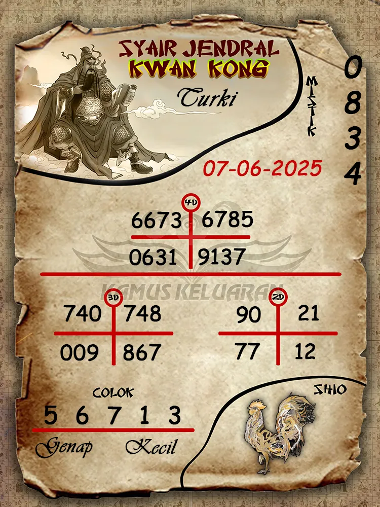 syair jendral kwan kong turki 07 06 2025