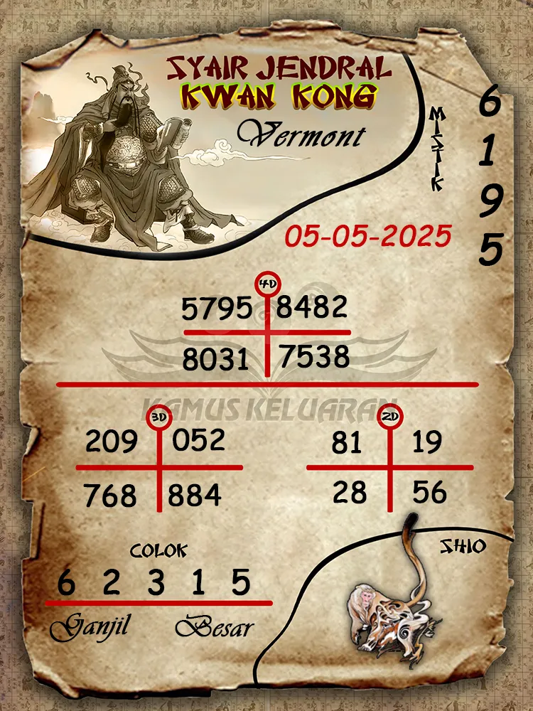syair jendral kwan kong vermont 05 05 2025