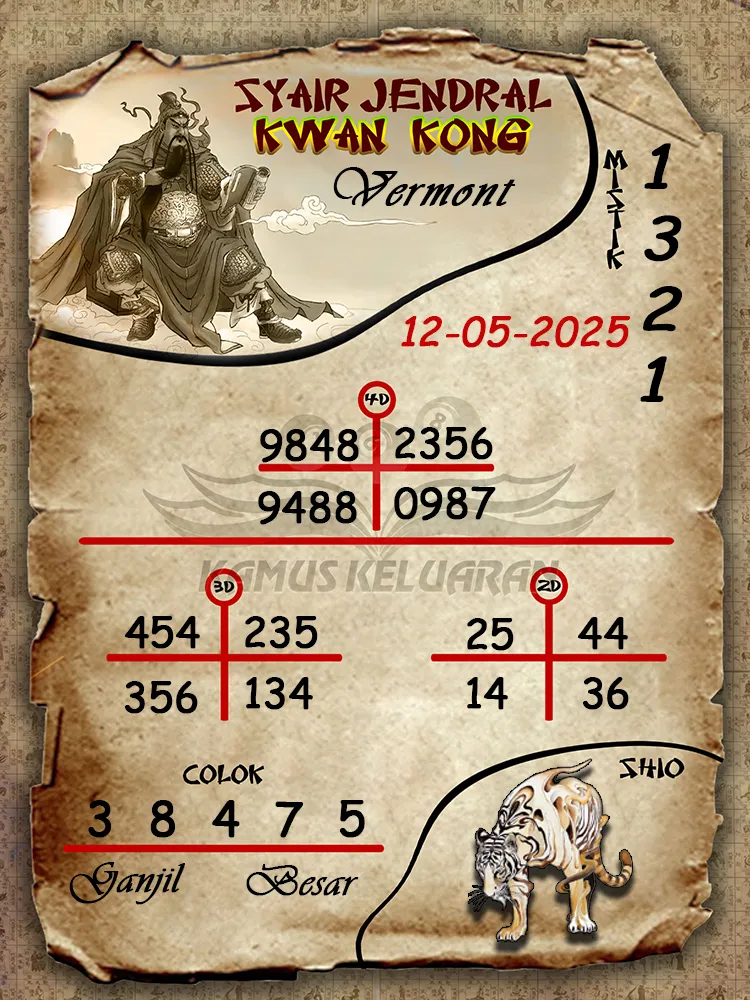 syair jendral kwan kong vermont 12 05 2025