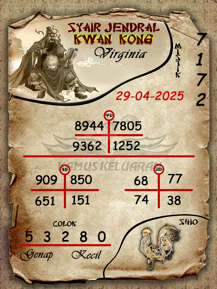 syair jendral kwan kong virginia 29 04 2025