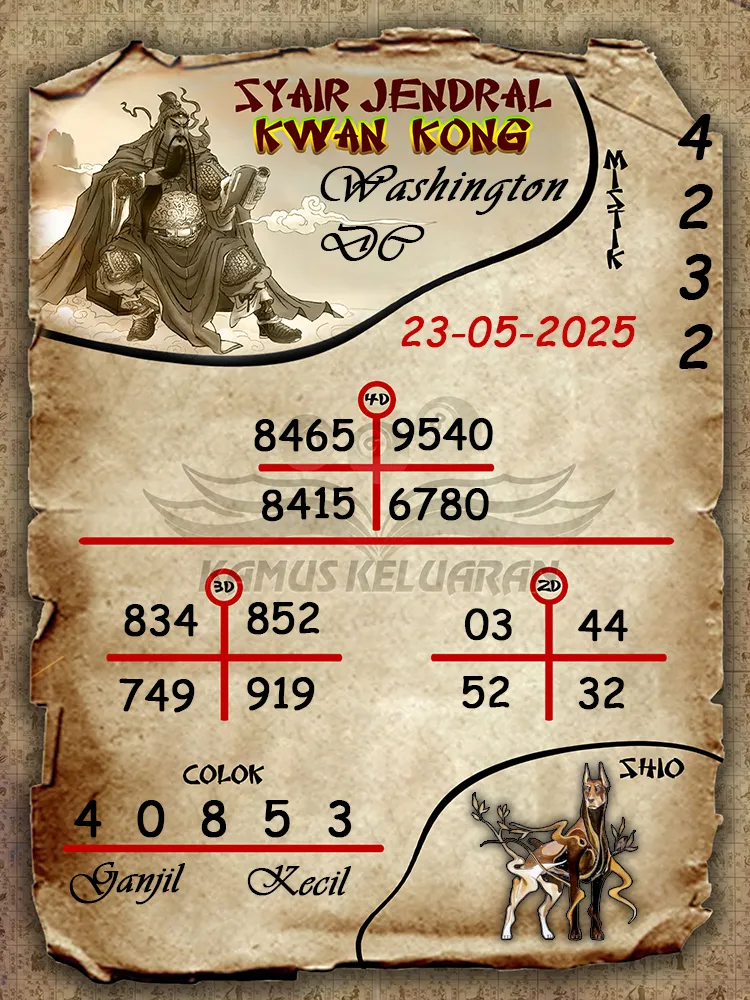 syair jendral kwan kong washington dc 23 05 2025