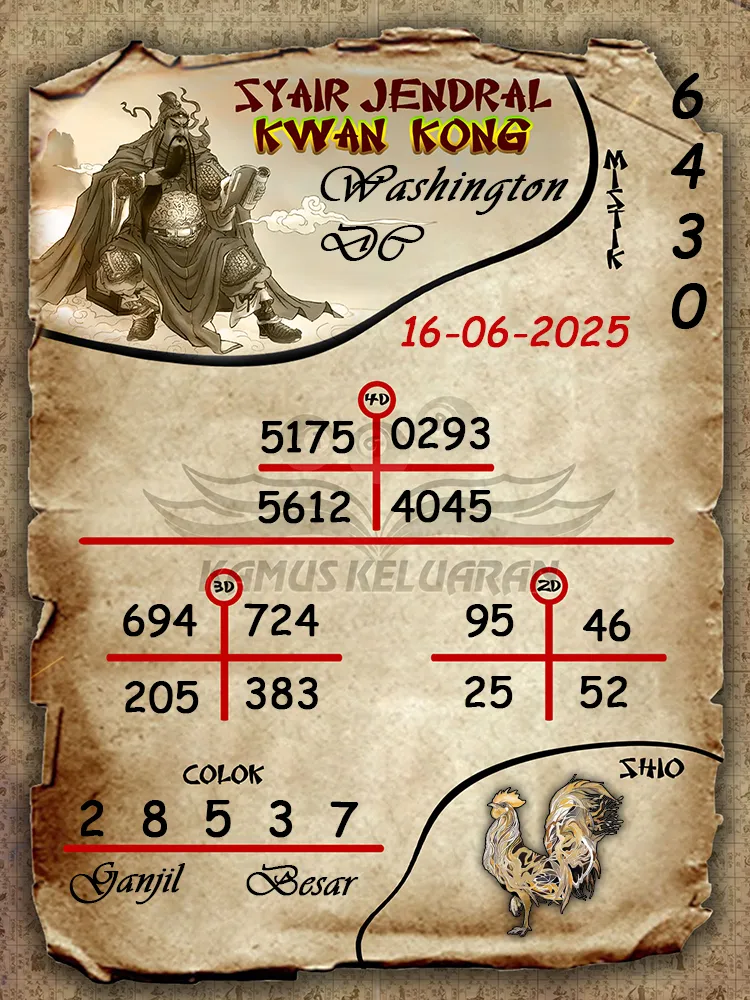 syair jendral kwan kong washington dc 16 06 2025