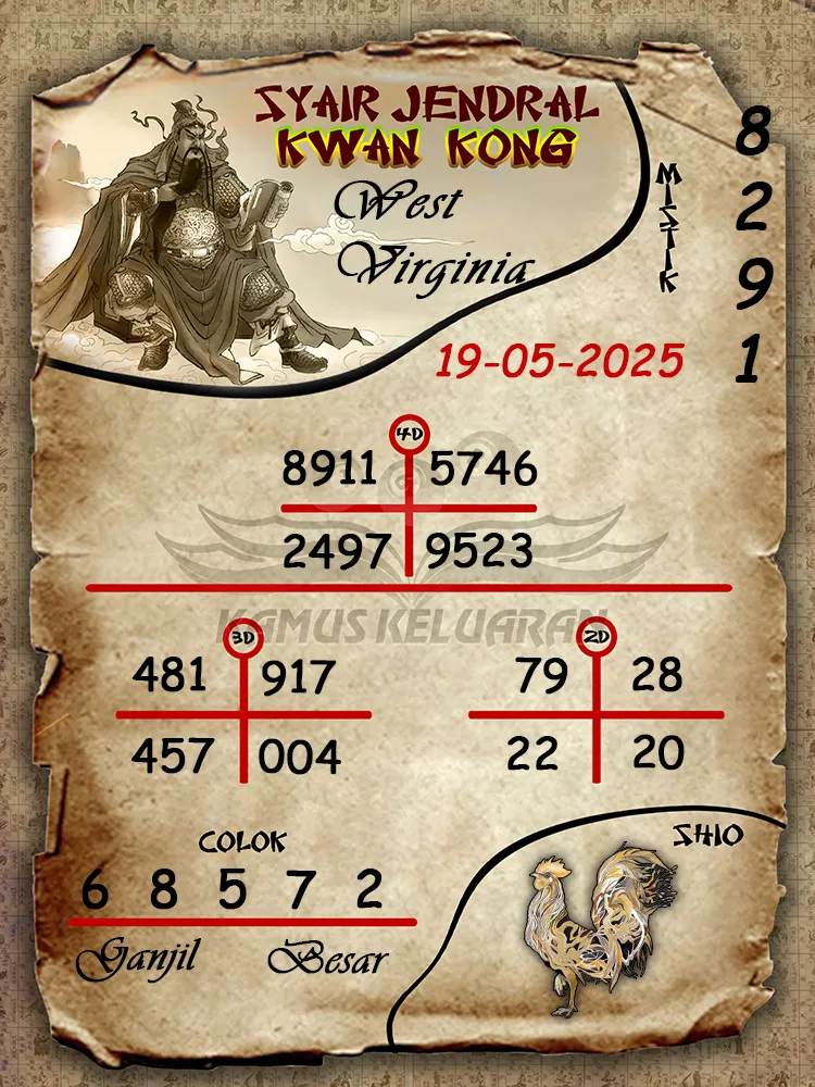 syair jendral kwan kong west virginia 19 05 2025