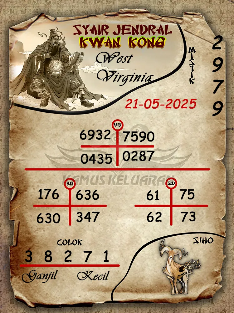 syair jendral kwan kong west virginia 21 05 2025