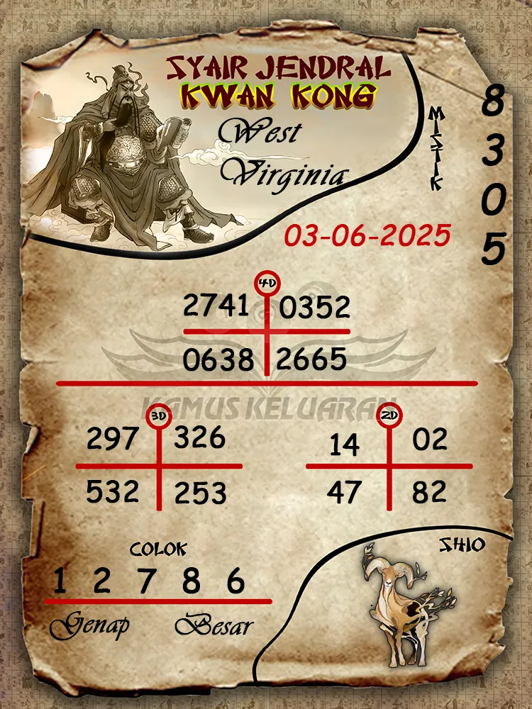 syair jendral kwan kong west virginia 03 06 2025