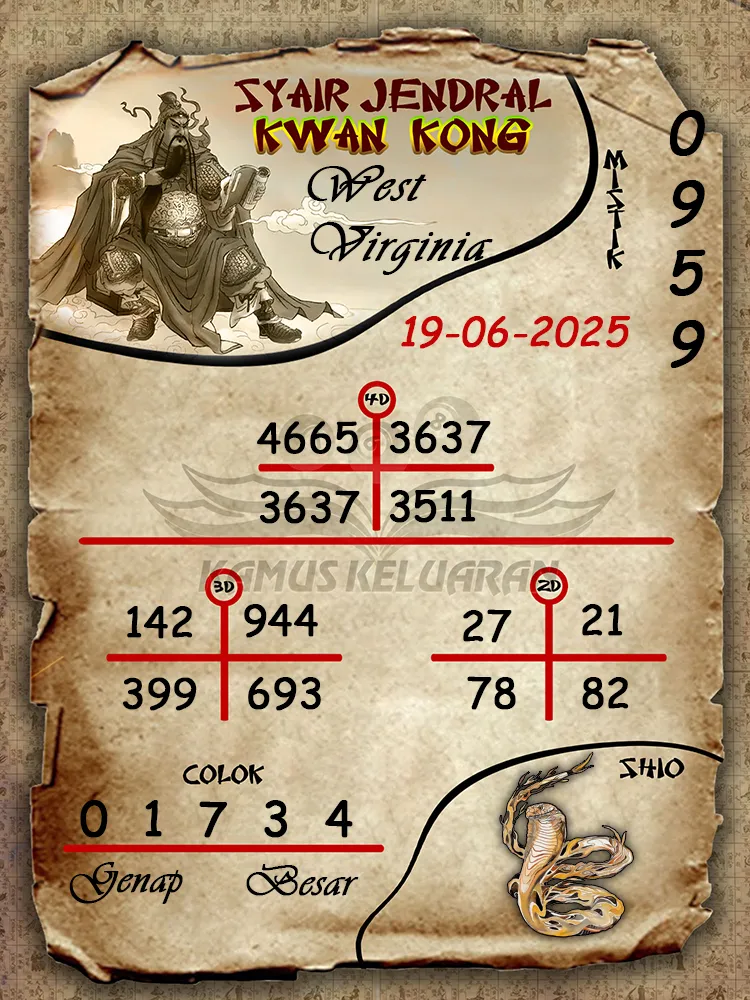 syair jendral kwan kong west virginia 19 06 2025