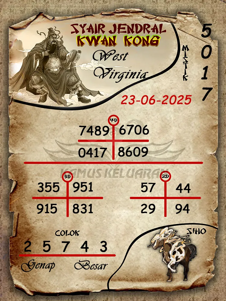 syair jendral kwan kong west virginia 23 06 2025