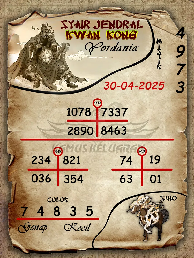 syair jendral kwan kong yordania 30 04 2025