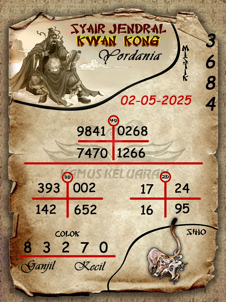 syair jendral kwan kong yordania 02 05 2025