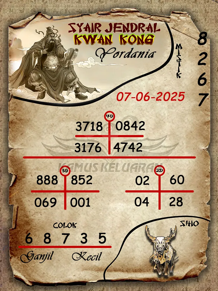 syair jendral kwan kong yordania 07 06 2025