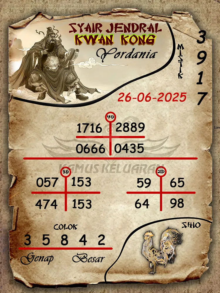 syair jendral kwan kong yordania 26 06 2025